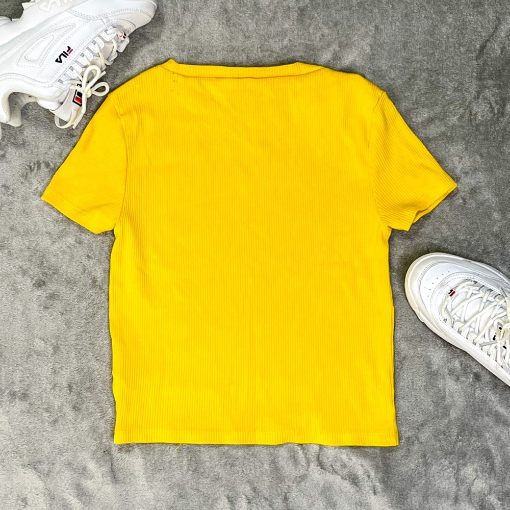 H&M Yellow Ribbed Tee - Picture 2 of 4